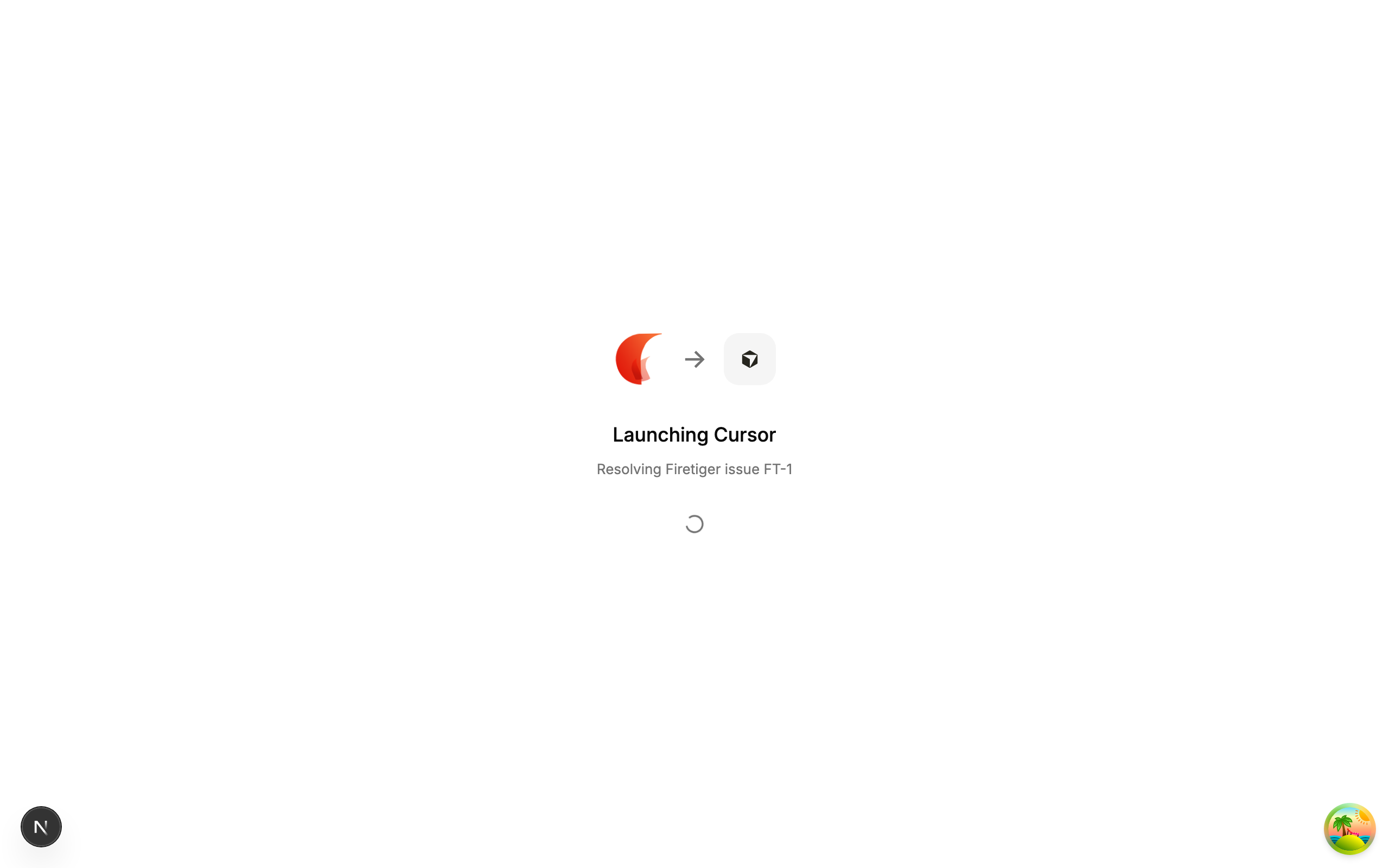 Launching-Cursor transition page
