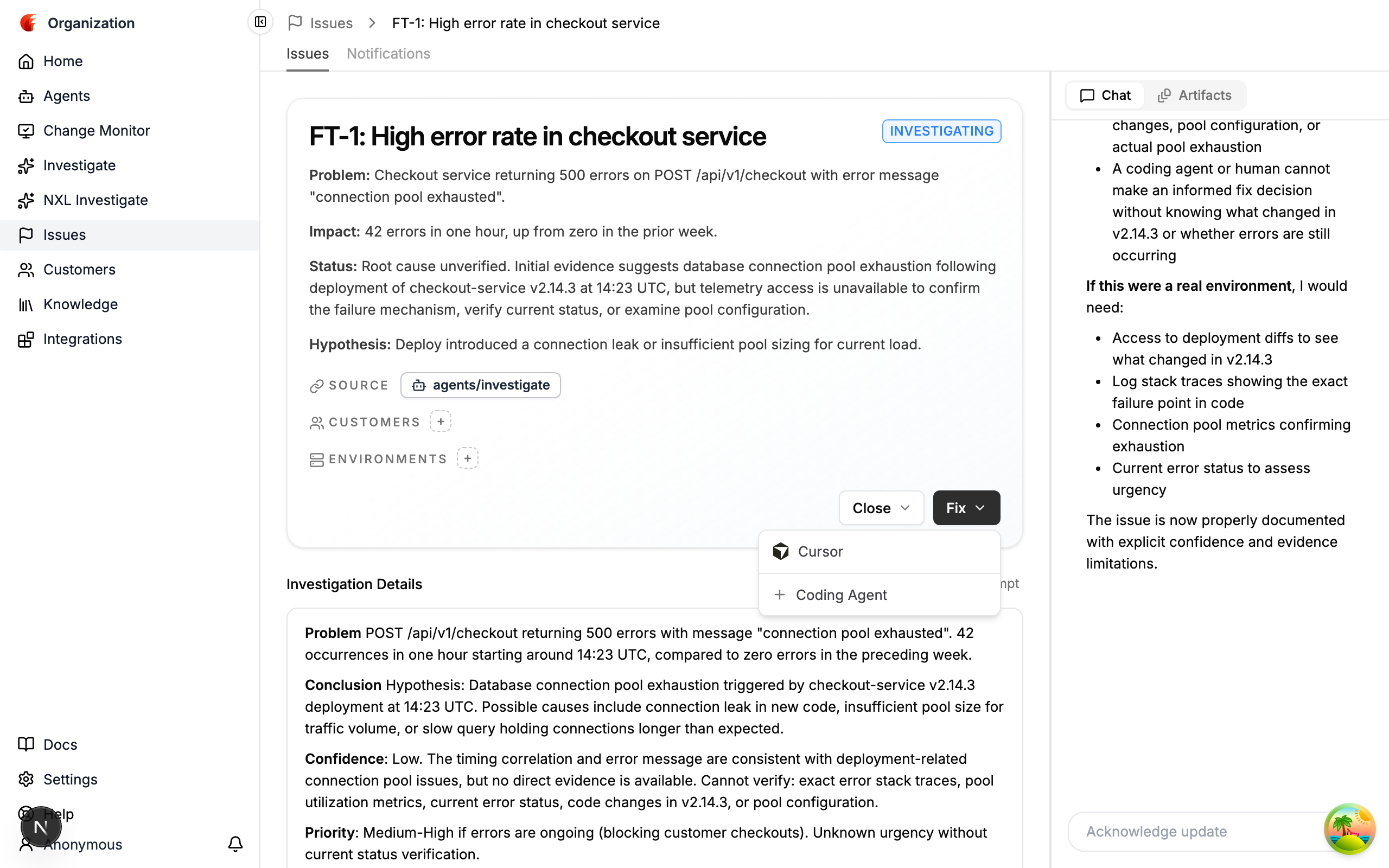 Fix dropdown showing a Cursor entry